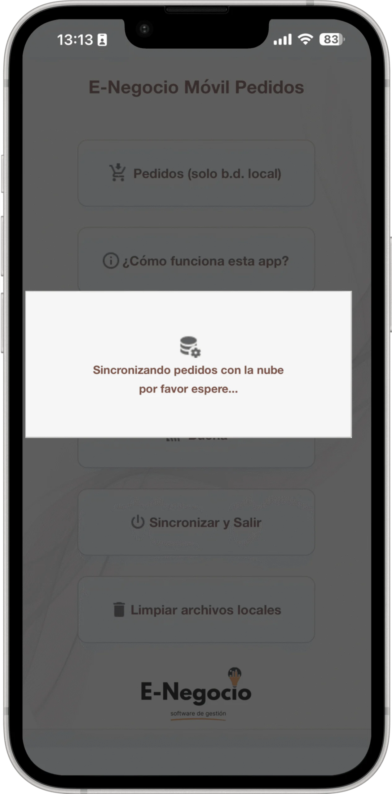 Nueva app móvil para la toma de pedidos en tránsito de eNegocio